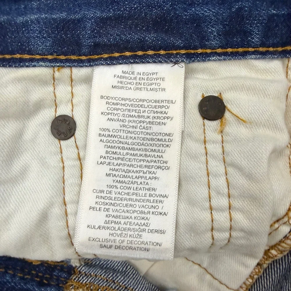 Polo Ralph Lauren Crosby Relaxed Shorts Women 25 Blue Distressed Denim Cutoff